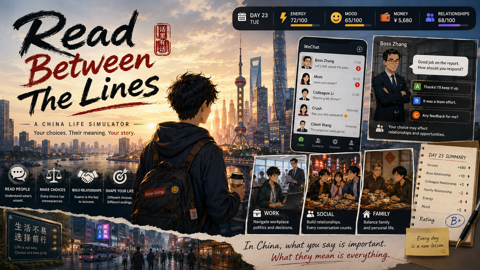 Read Between The Lines China Survival Simulator cover